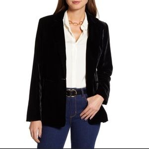 Halogen Single button Suede Blazer